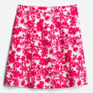 Deandra Aline Skirt in Red and White